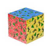Cube Photo Motifs de Noël Création de vacances (Angle arrière)
