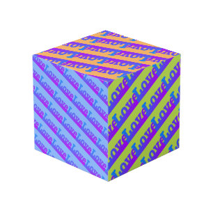 Cube photo multicolore