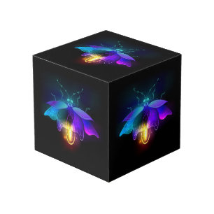 Cube Photo Neon Firefly sur noir