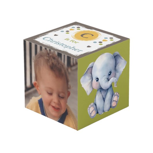 Cube Photo Nom de photo d'animaux de bébé mignon pour nurseri (Angle devant)