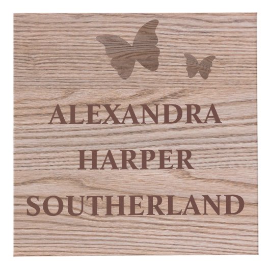 Cube Photo Nom du bébé et statistiques de naissance Keepsaké  (Devant)