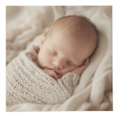 Cube Photo Nom du bébé et statistiques de naissance Photo per (Devant)