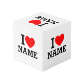 Cube Photo Nom du coeur (Angle arrière)