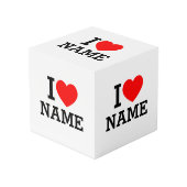 Cube Photo Nom du coeur (Angle devant)