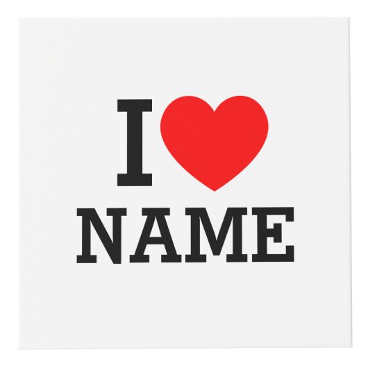 Cube Photo Nom du coeur (Devant)