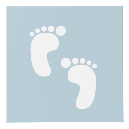 Cube Photo Nourriture bébé photo naissance Date gris bleu (Droite)