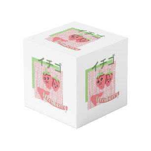 Cube Photo nourriture kawaii - mignonne Framboise, rose, vert
