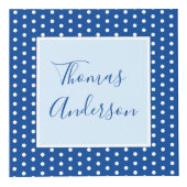 Cube Photo Nouveau-né bébé garçon avec statistiques de naissa (Devant)