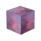 Cube Photo Nuages Rose Bleu (Angle arrière)