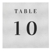 Cube Photo Numéro de table QR code menu argent logo de l'entr (Devant)