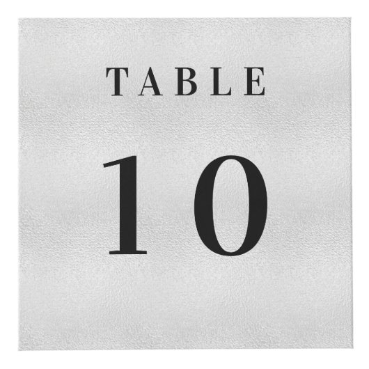 Cube Photo Numéro de table QR code menu argent logo de l'entr (Devant)