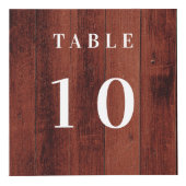 Cube Photo Numéro de table QR code menu bois logo de l'entrep (Devant)