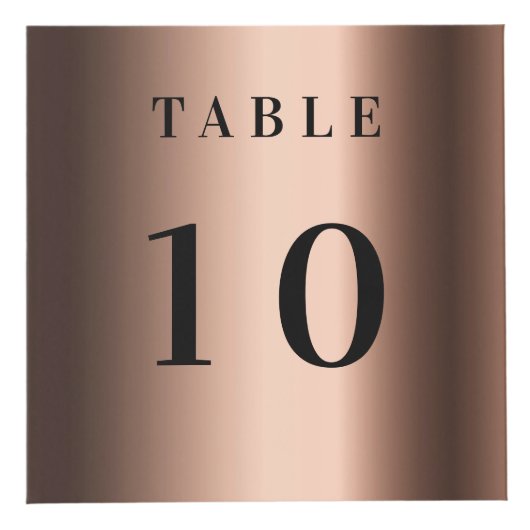 Cube Photo Numéro de table QR code menu bronze logo d'entrepr (Devant)