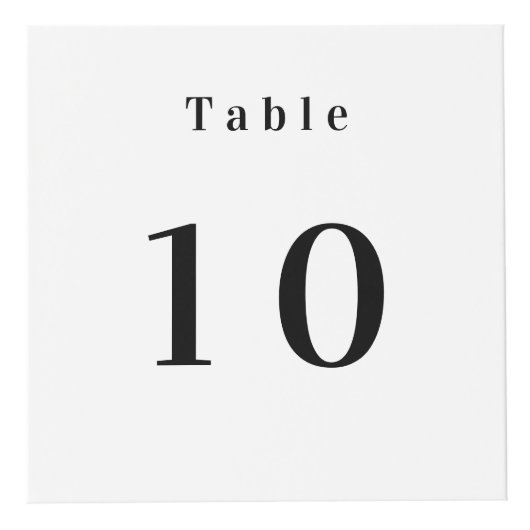 Cube Photo Numéro de table QR code menu photo blanche (Devant)