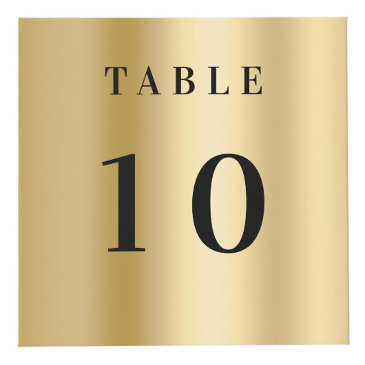 Cube Photo Numéro de tableau Code QR menu or logo commercial (Devant)