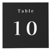 Cube Photo Numéro de tableau QR codes 2 menus photo noir (Devant)