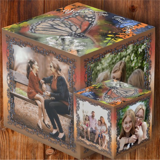 Cube Photo Papillon de famille