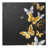 Cube Photo Papillons blancs et dorés (Devant)
