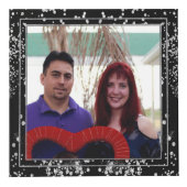 Cube Photo Parties scintillant Diamants d'argent Noir Personn (Droite)