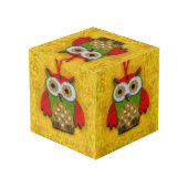 Cube Photo Peinture de hibou (Angle arrière)