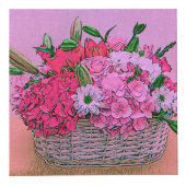 Cube Photo Peinture de panier à fleurs (Devant)