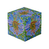 Cube Photo Peinture pourpre de fleur (Angle arrière)