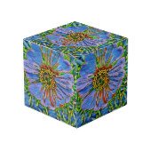 Cube Photo Peinture pourpre de fleur (Angle devant)