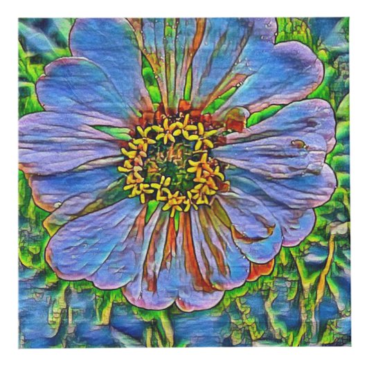 Cube Photo Peinture pourpre de fleur (Devant)