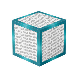 Cube Photo Pentes STRIPES - bleu océan + vos idées