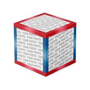 Cube Photo Pentes STRIPES - bleu rouge + vos idées