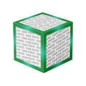 Cube Photo Pentes STRIPES - bleu vert + vos idées (Angle arrière)