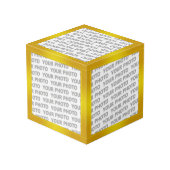 Cube Photo Pentes STRIPES - jaune olive + vos idées (Angle arrière)