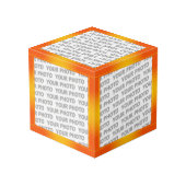 Cube Photo Pentes STRIPES - orange jaune + vos idées (Angle arrière)