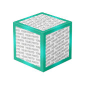 Cube Photo Pentes STRIPES - vert océan + vos idées (Angle arrière)