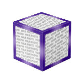 Cube Photo Pentes STRIPES - violet + vos idées (Angle arrière)