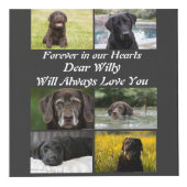 Cube Photo Personnalisation moderne Pet Memorial 6 Photo Coll (Devant)