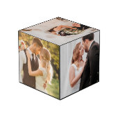 Cube Photo Personnalisé Anniversaire Mariage moderne 10 Photo (Angle arrière)