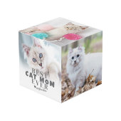 Cube Photo Personnalisé Chat Maman Pet Photo (Angle devant)