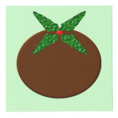 Cube photo personnalisée de Noël Pudding (Devant)
