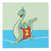 Cube Photo Petit garçon, 2e anniversaire Dinosaur (Droite)