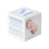 Cube Photo PHOTO de souvenir de bébé de stat de naissance de (Angle devant)