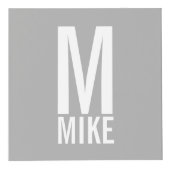 Cube Photo Photo personnalisée avec monogramme et nom (Droite)