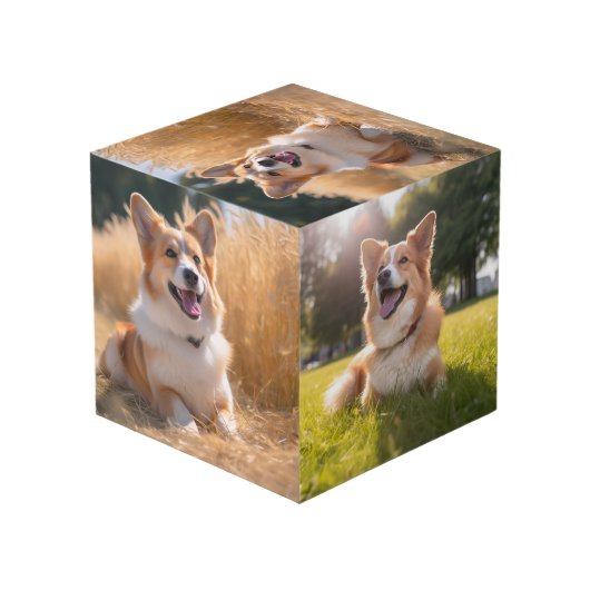 Cube Photo Photo personnalisée pour animaux (Angle arrière)