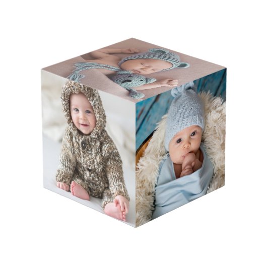 Cube Photo Photo personnalisée pour nouveau-né (Angle devant)