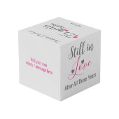 Cube Photo Photo rose de 25 ans en argent (Angle arrière)