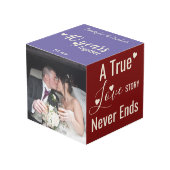 Cube Photo Photo rouge violet pour les 40 ans de Ruby (Angle devant)