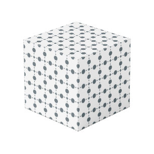 Cube Photo Points gris, motif à pois, points, pois