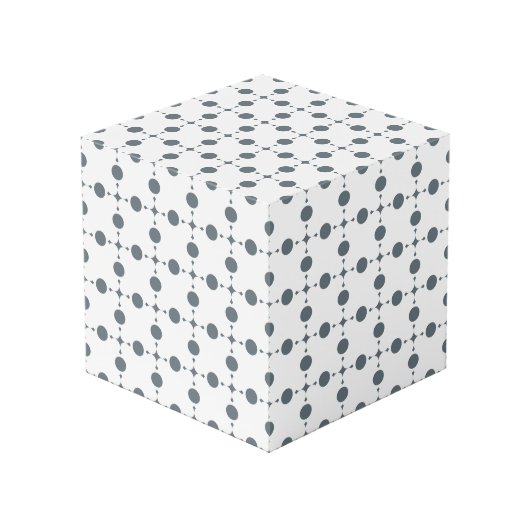 Cube Photo Points gris, motif à pois, points, pois (Angle devant)