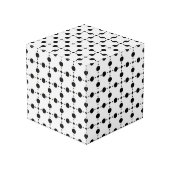 Cube Photo Pois noirs, Motif à points Polka, points, pointill (Angle arrière)
