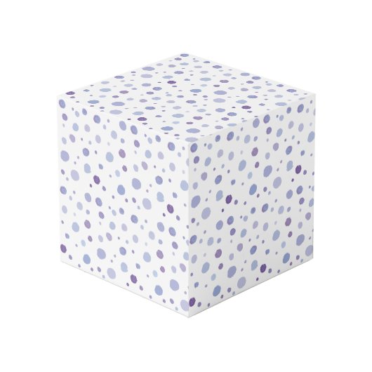 Cube Photo pois peints à la main (Angle devant)